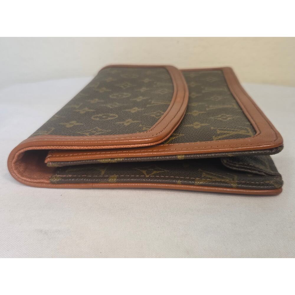 Louis Vuitton Dame GM Pochette Monogram Canvas Clutch Bag Vintage Made in France - Picture 3 of 13